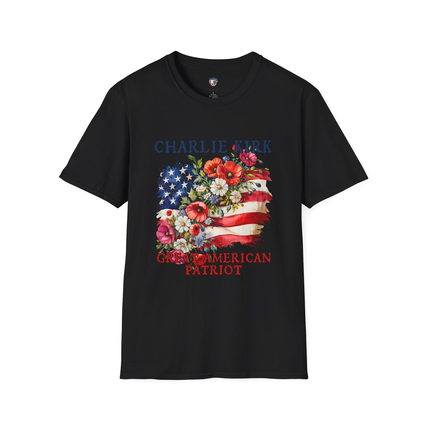 Patriotic Graphic T-Shirt, Charlie Kirk American Pride Unisex Tee