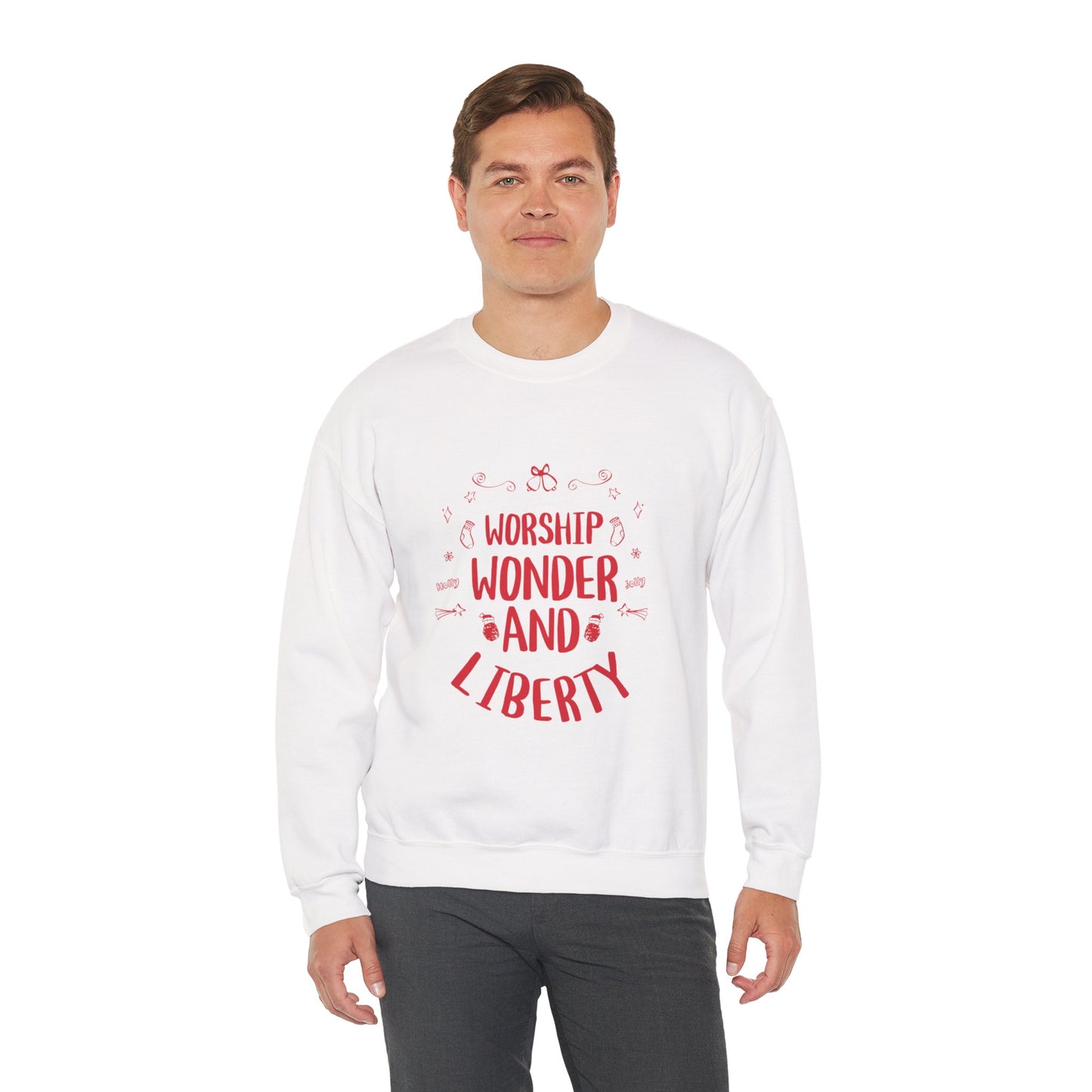Worship Wonder Liberty Crewneck Unisex Sweatshirt