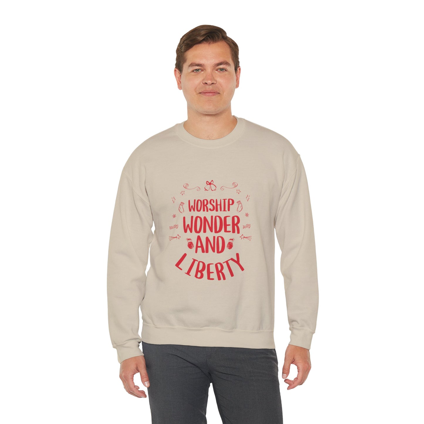 Worship Wonder Liberty Crewneck Unisex Sweatshirt