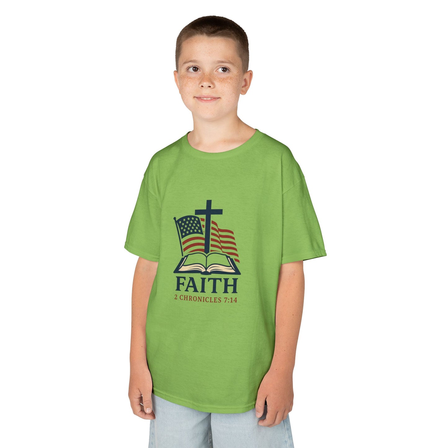Faith & Freedom 2 Chronicles 7:14 Inspired Christian Kids Shirt