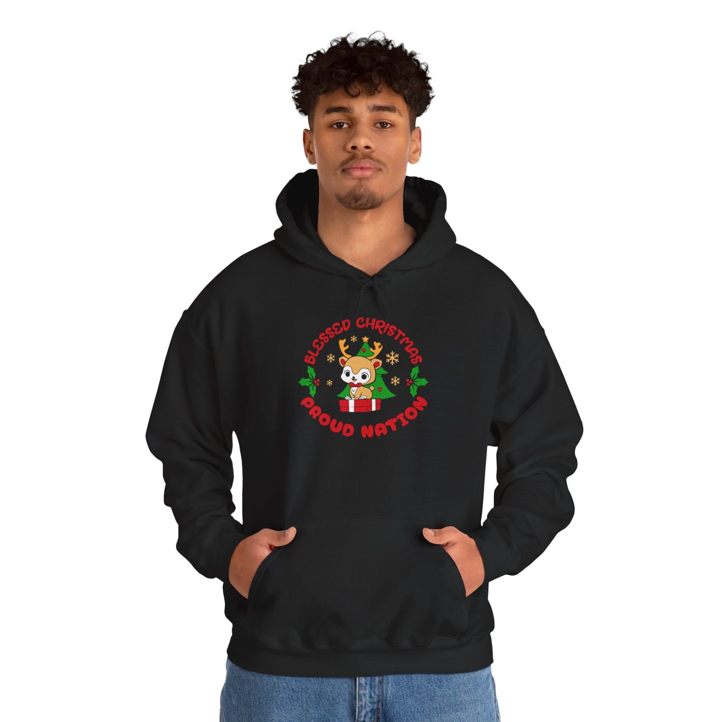 Blessed Christmas Proud Nation Design Unisex Hoodie