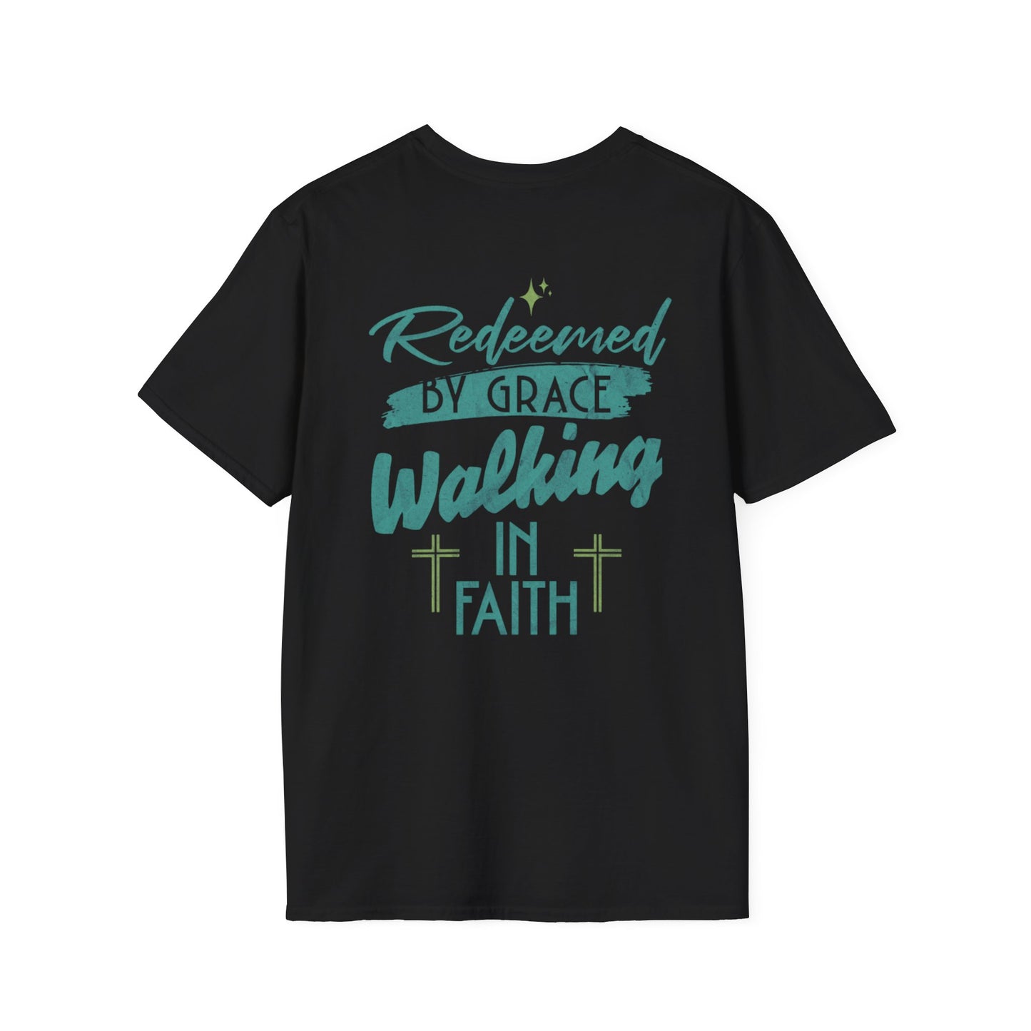 Redeemed by Grace Shirt Faith-Inspired Unisex Soft style T-Shirt