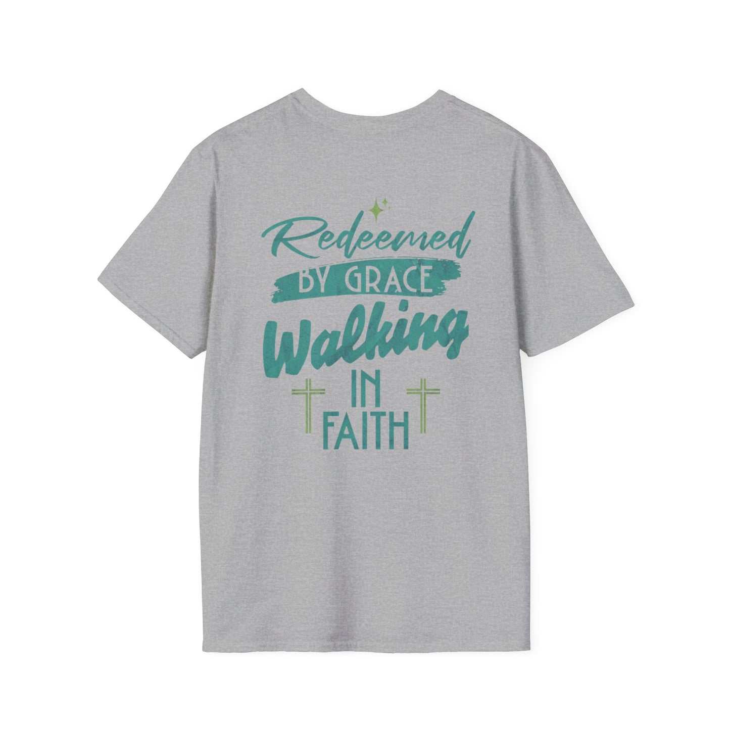 Redeemed by Grace Shirt Faith-Inspired Unisex Soft style T-Shirt