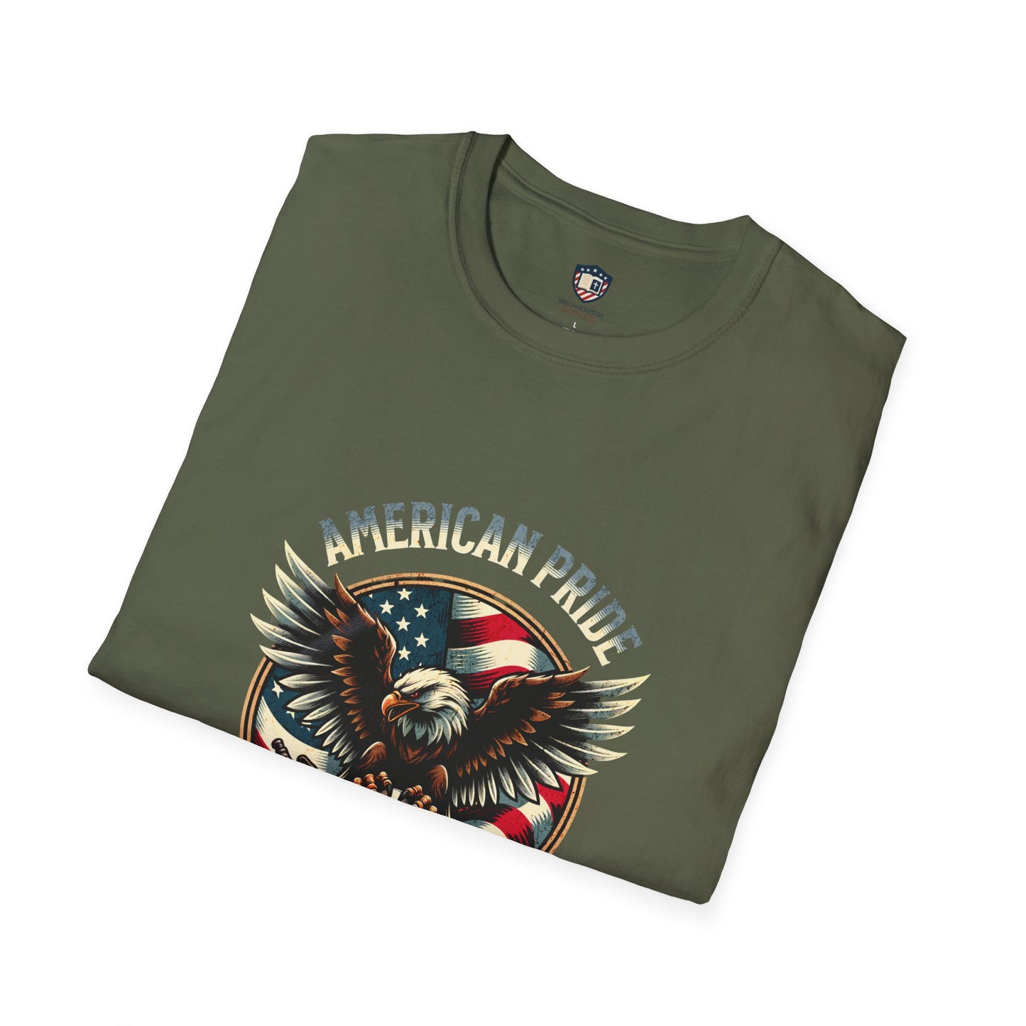 American Pride Eagle -Courage never Retreats Unisex T-Shirt
