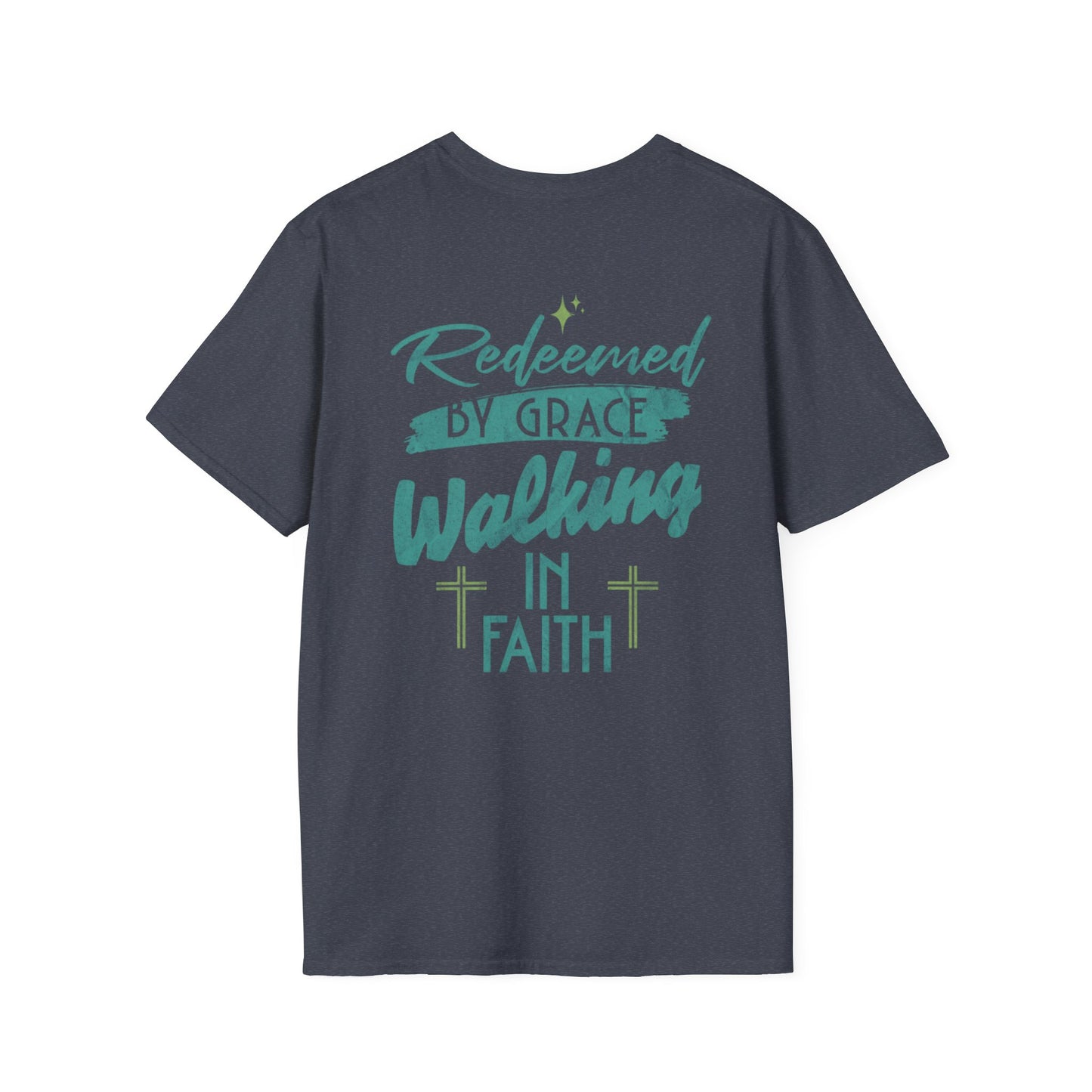 Redeemed by Grace Shirt Faith-Inspired Unisex Soft style T-Shirt