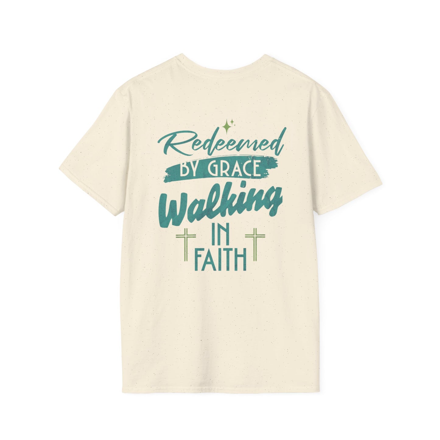 Redeemed by Grace Shirt Faith-Inspired Unisex Soft style T-Shirt