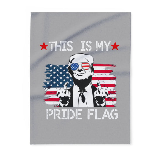 Trump Fleece Blanket USA Flag Design
