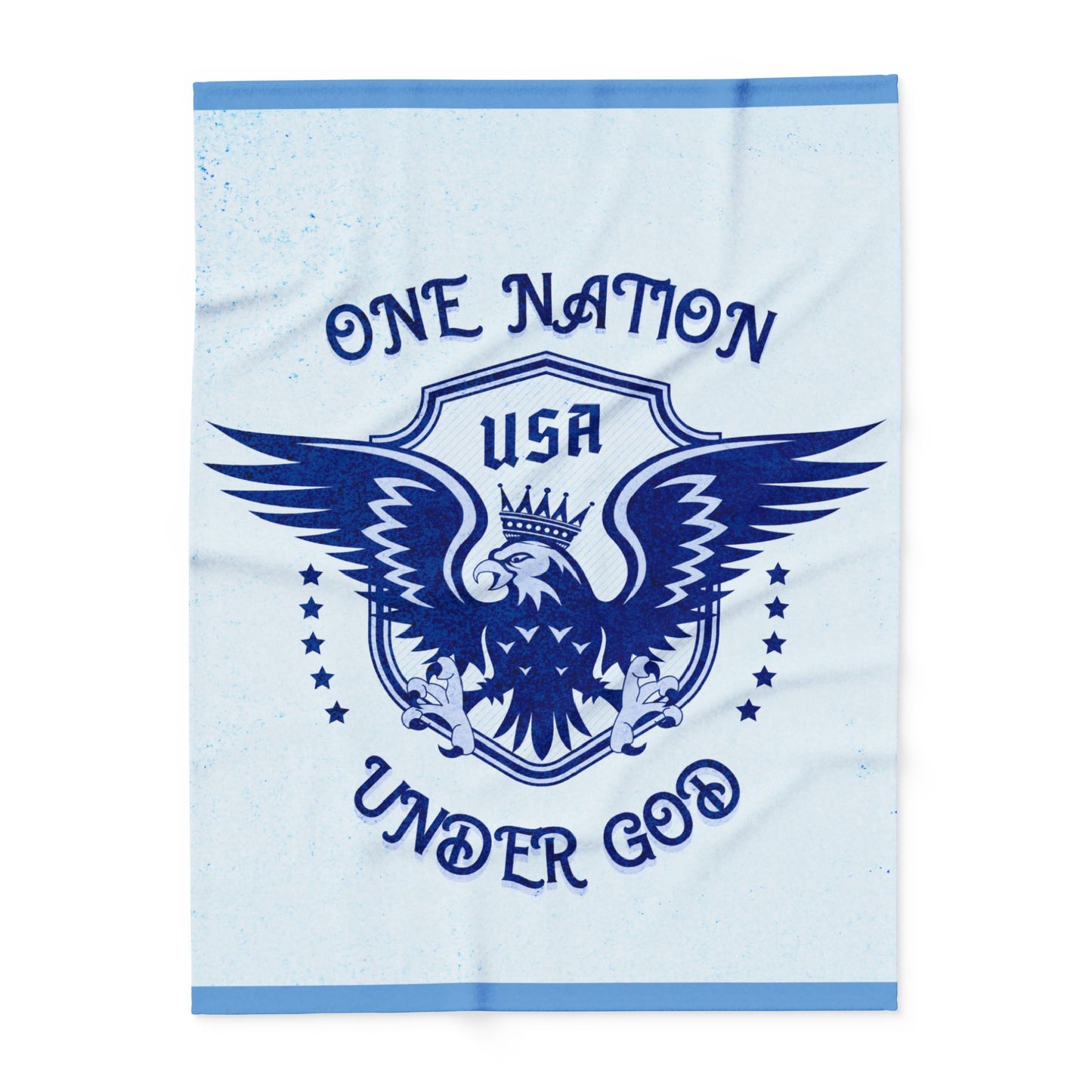 One Nation Under God USA Patriotic Fleece Blanket