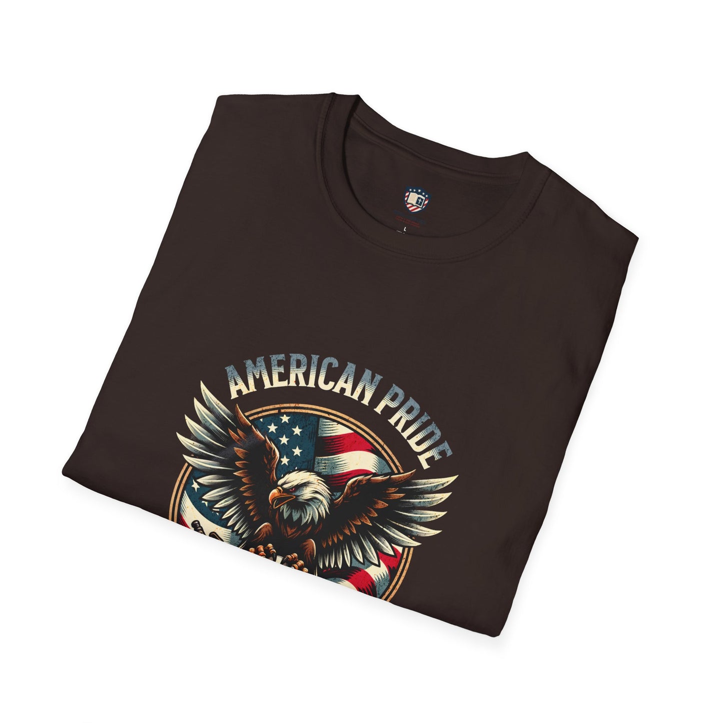 American Pride Eagle -Courage never Retreats Unisex T-Shirt