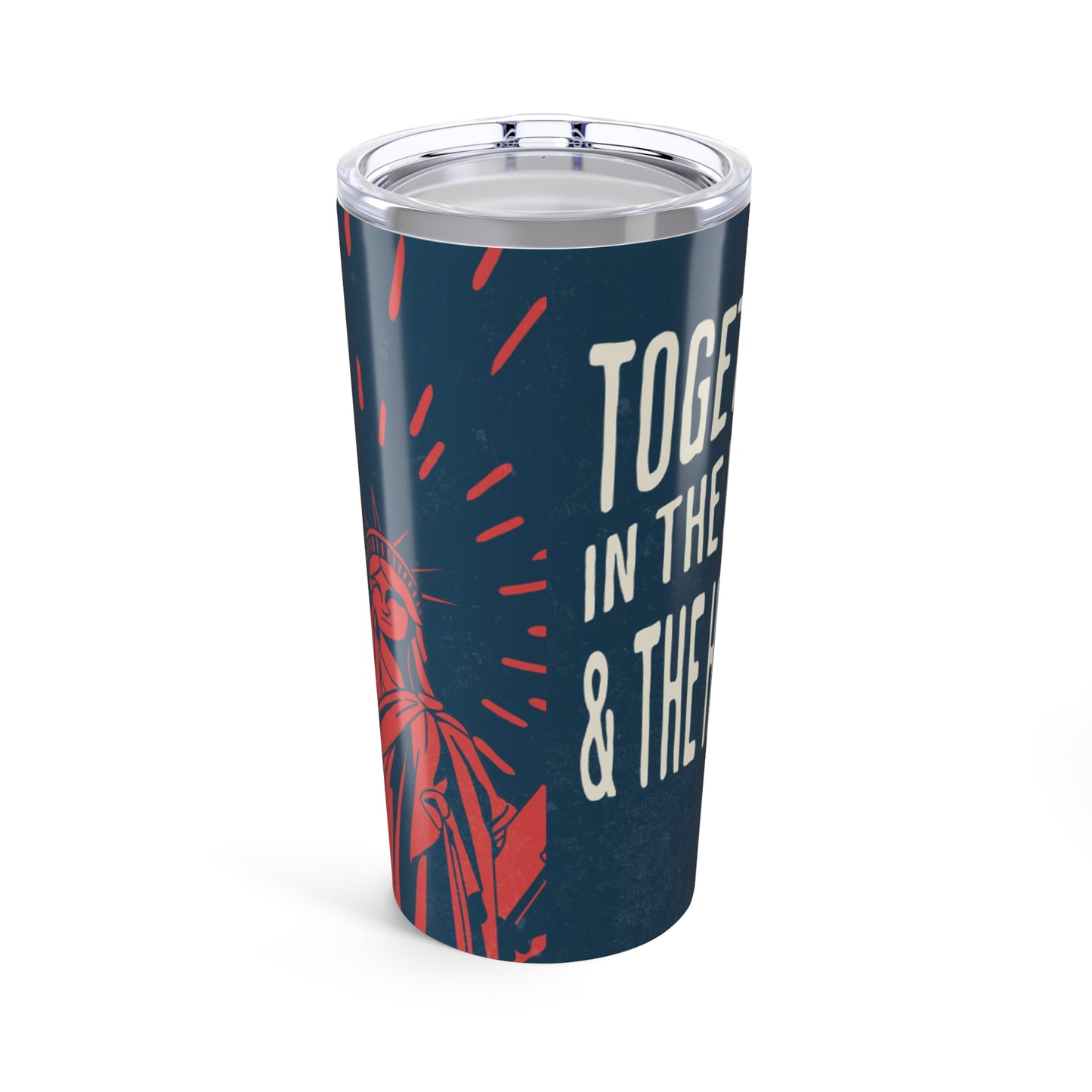Patriotic 20oz Tumbler – Together We Rise, Land of the Free Design