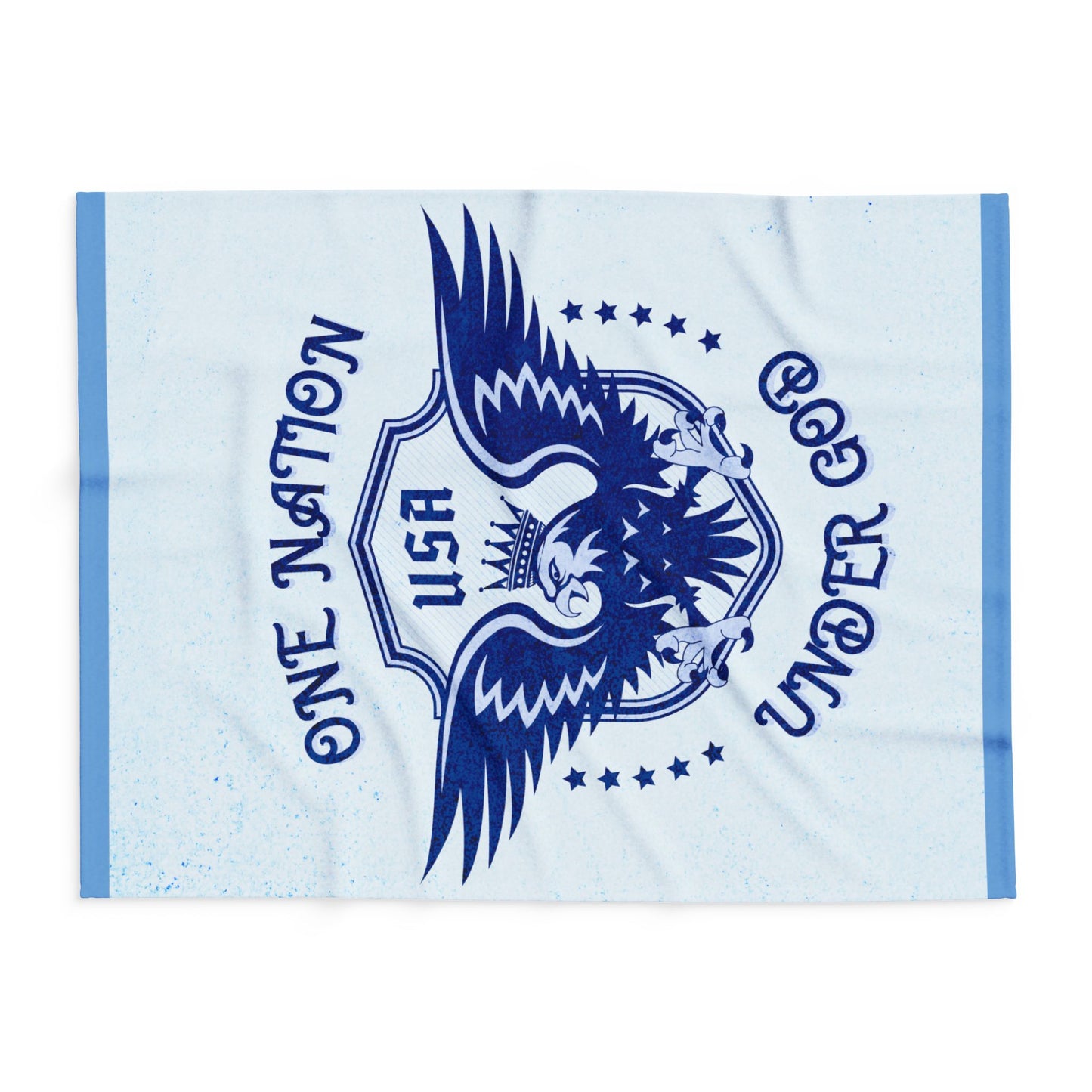 One Nation Under God USA Patriotic Fleece Blanket