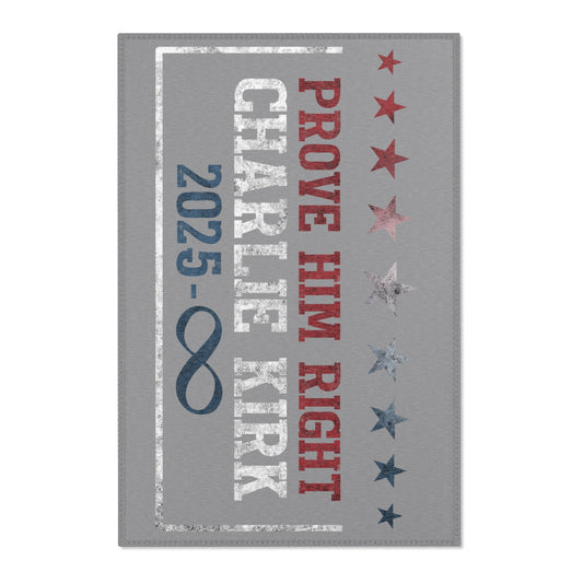 Charlie Kirk 2025 Area Rug, Prove Him Right Home Decor