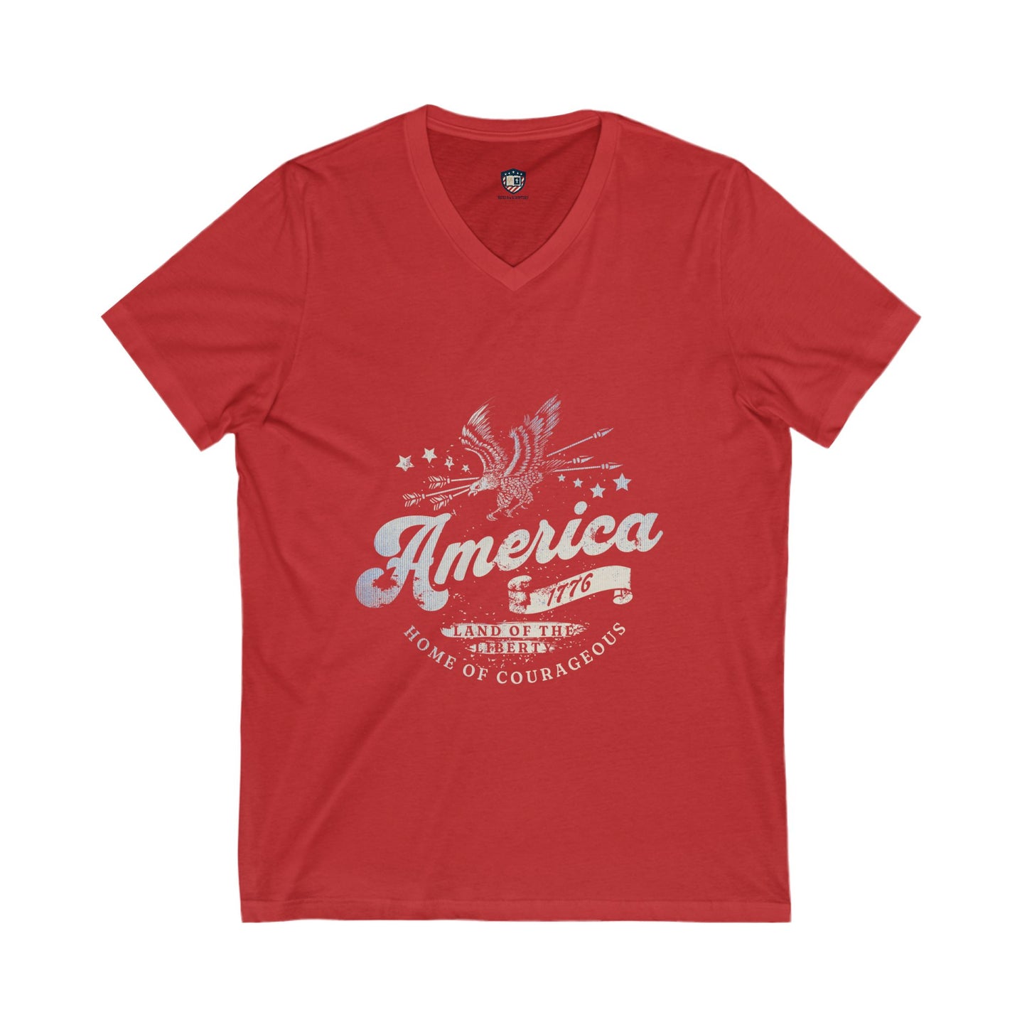 America 1776 V-Neck Unisex Tee Shirt