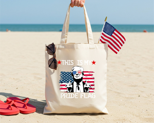 Trump This Is My Pride Flag Inspired Tote Bag