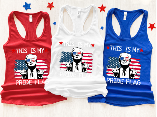 Trump This Is My Pride Flag Women's Racerback Top tank