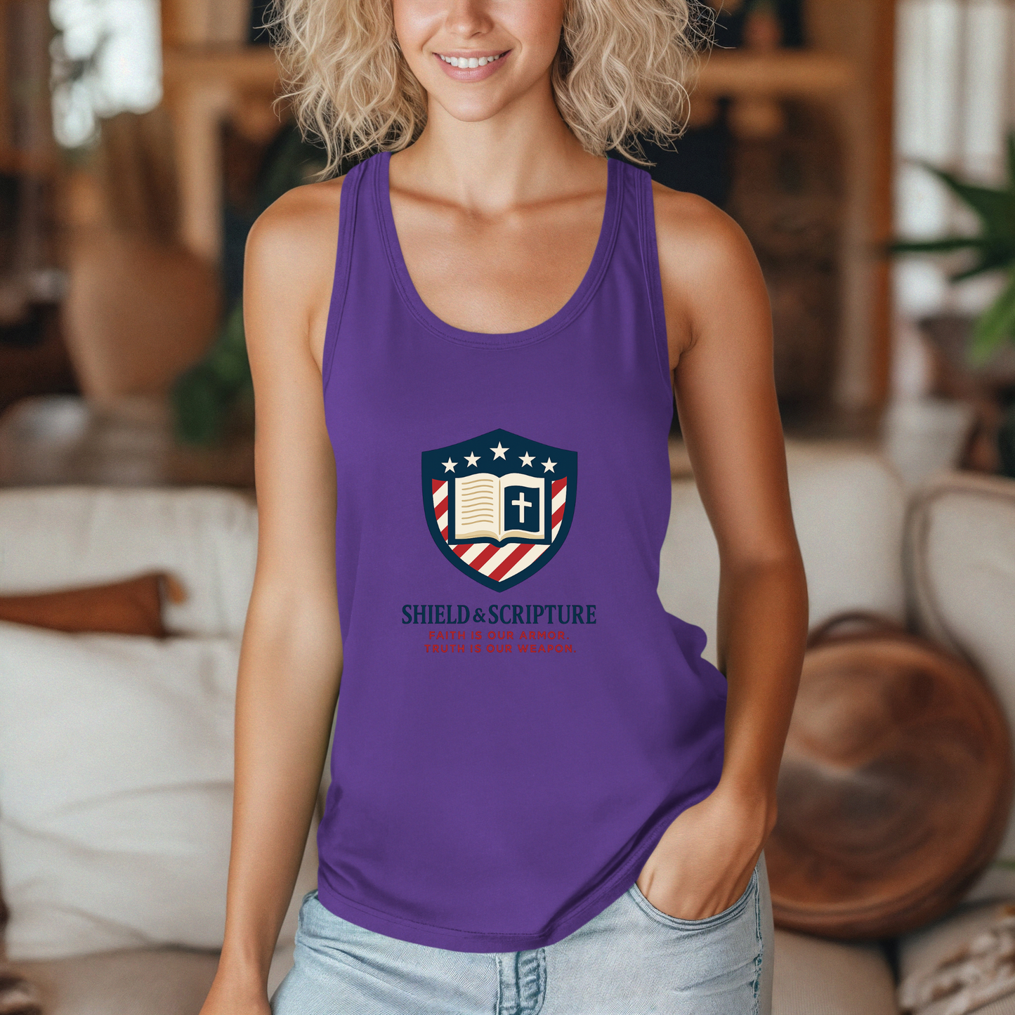 Shield & Scripture Women's Racerback Tee