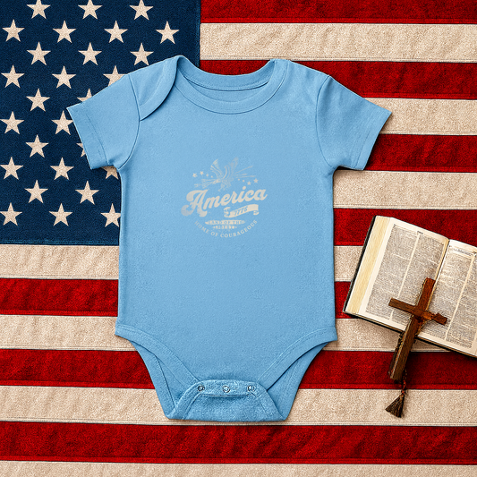 America 1776  Baby Bodysuit, Infant Summer Outfit