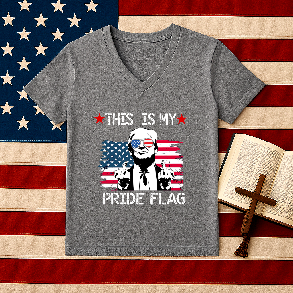 Trump This Is My Pride Flag Unisex V-Neck Shirt