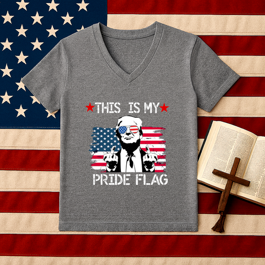 Trump This Is My Pride Flag Unisex V-Neck Shirt