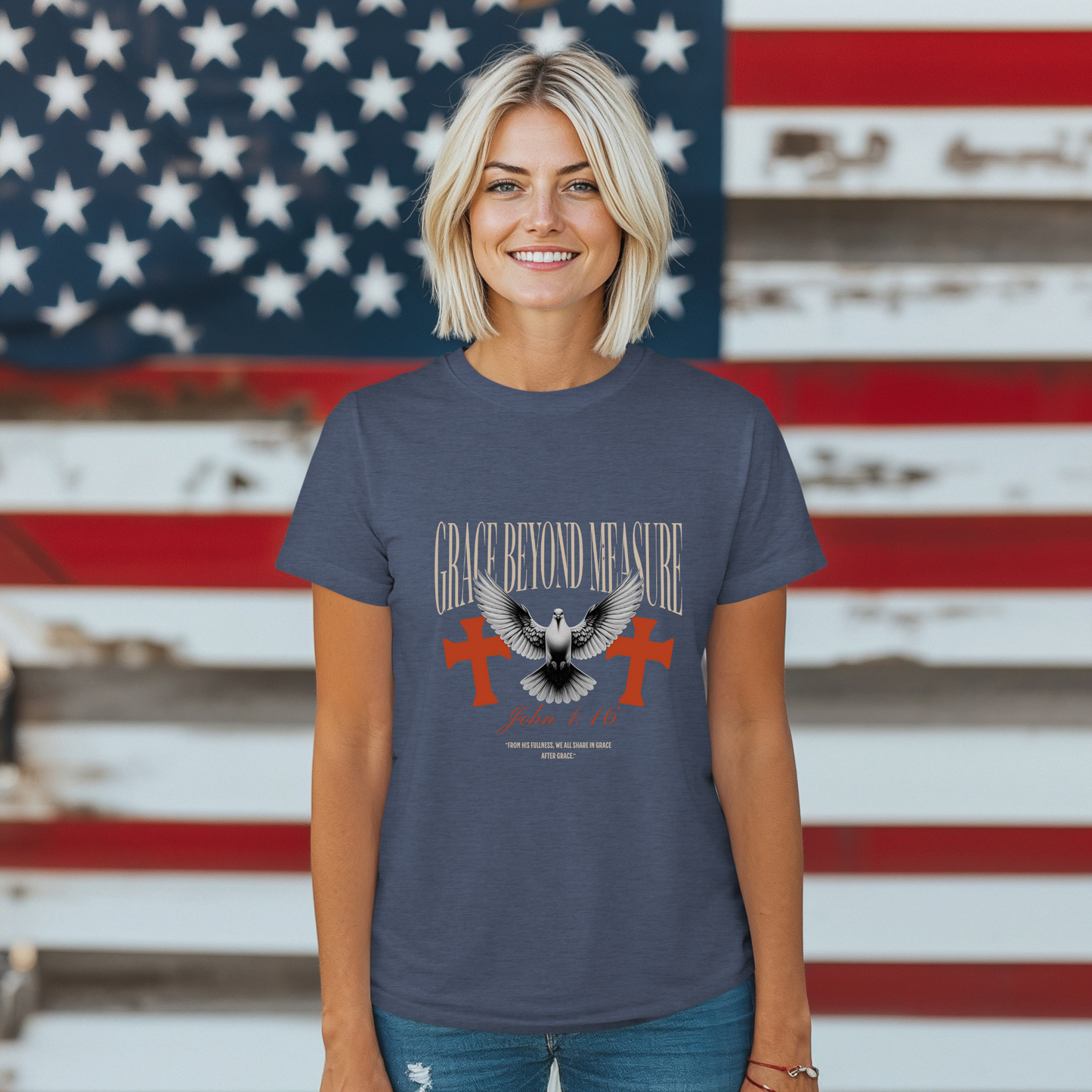 Grace Beyond Measure John 1:16 Inspired  Unisex T-Shirt