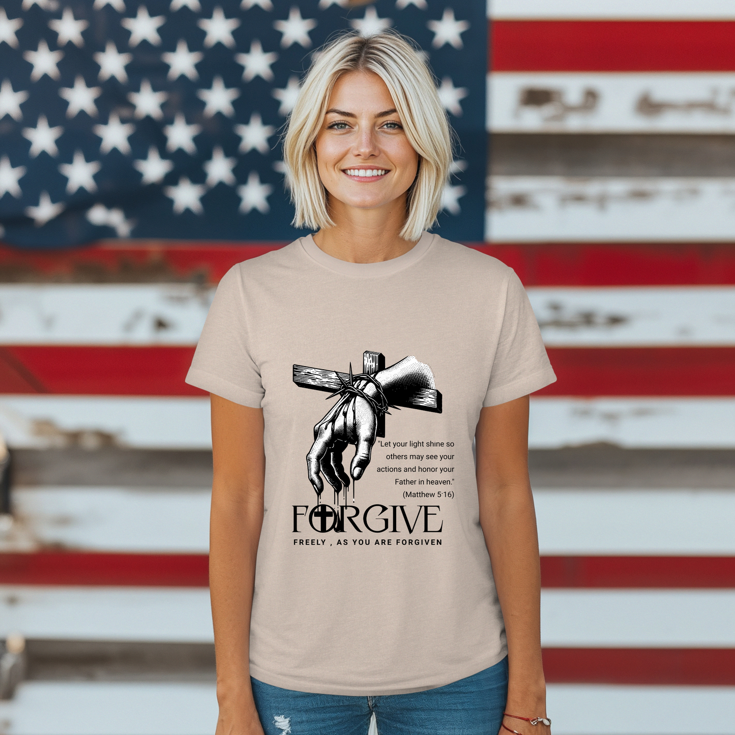 Forgive Matthew 5:16 Inspired Graphic Unisex T-Shirt
