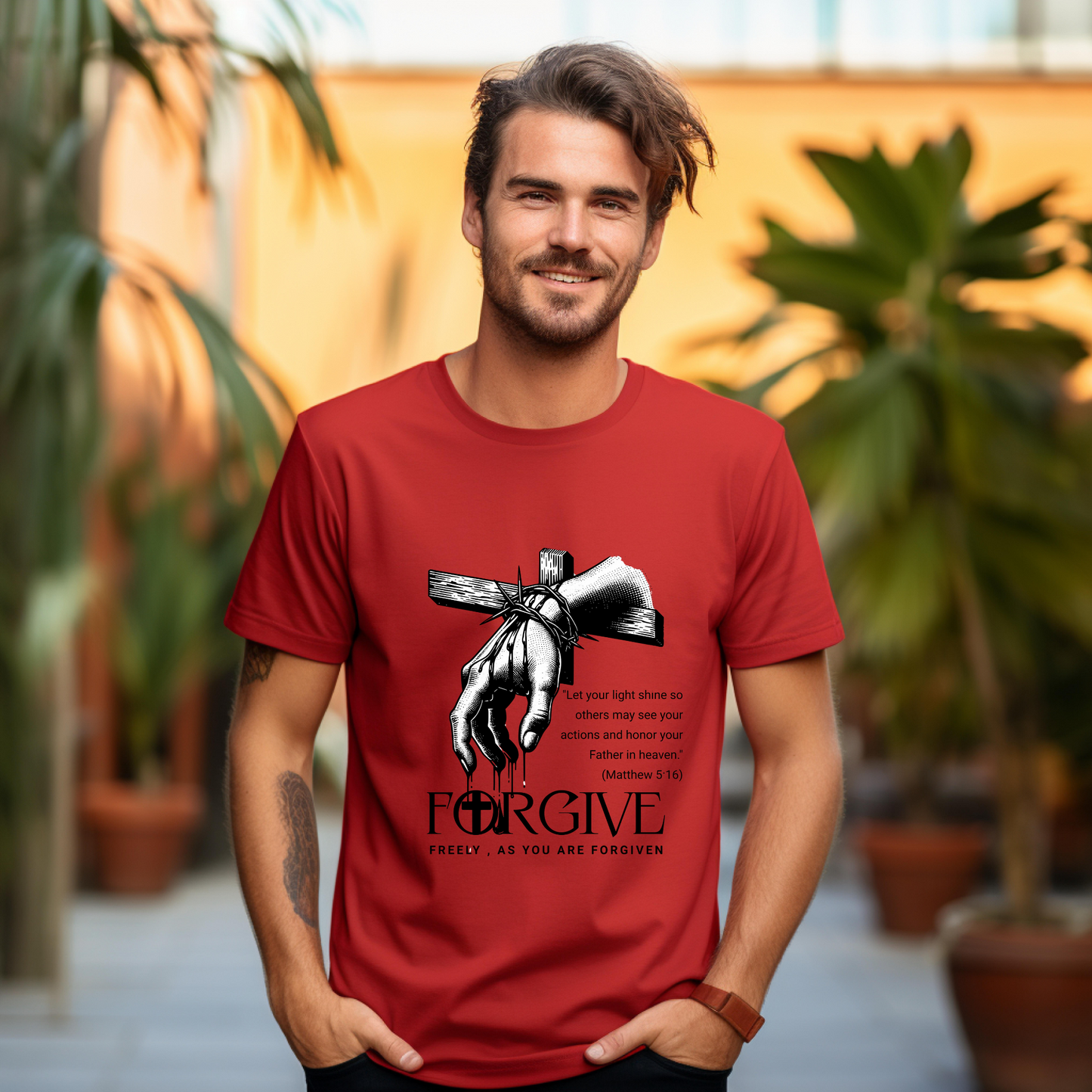 Forgive Matthew 5:16 Inspired Graphic Unisex T-Shirt