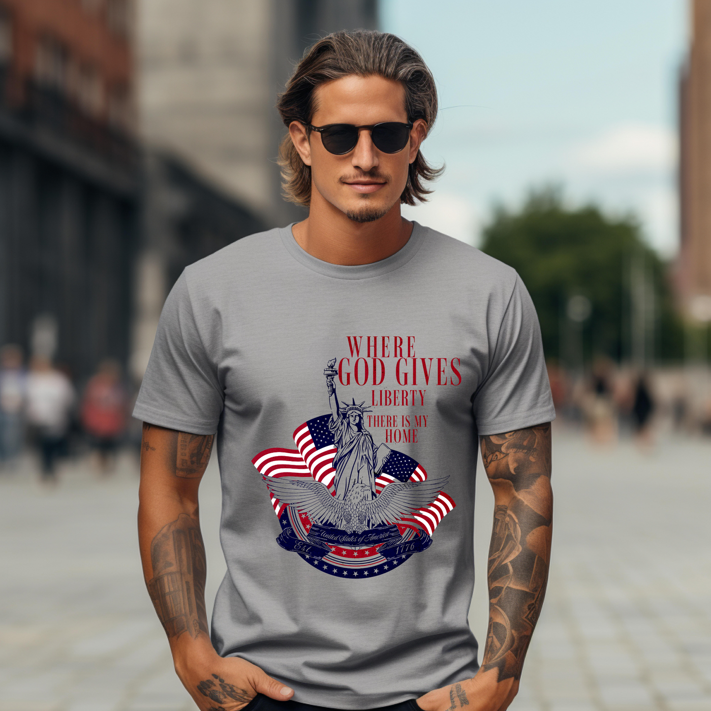 Liberty Graphic Tee - Unisex Soft style T-shirt