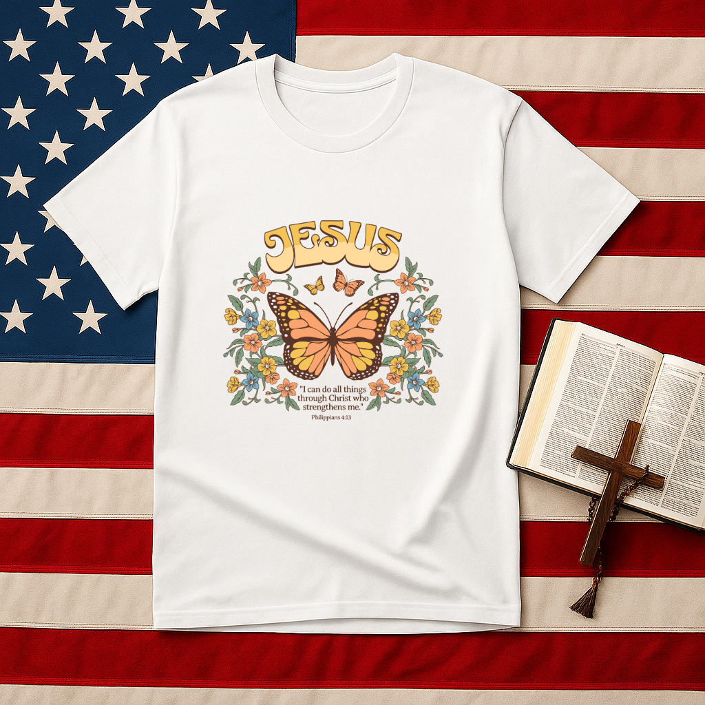 Jesus Butterfly Unisex Soft style T-Shirt