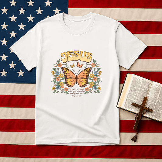Jesus Butterfly Unisex Soft style T-Shirt