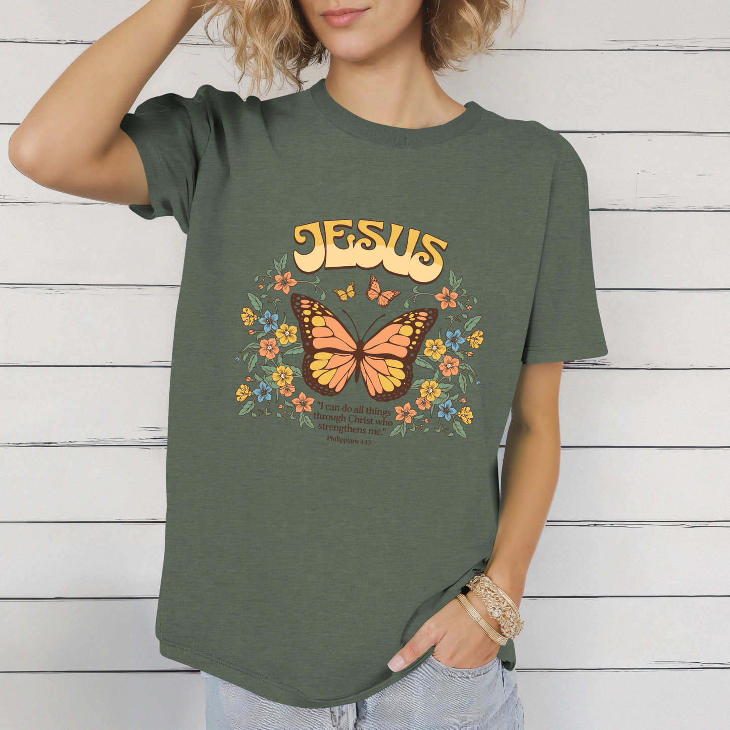 Jesus Butterfly Unisex Soft style T-Shirt