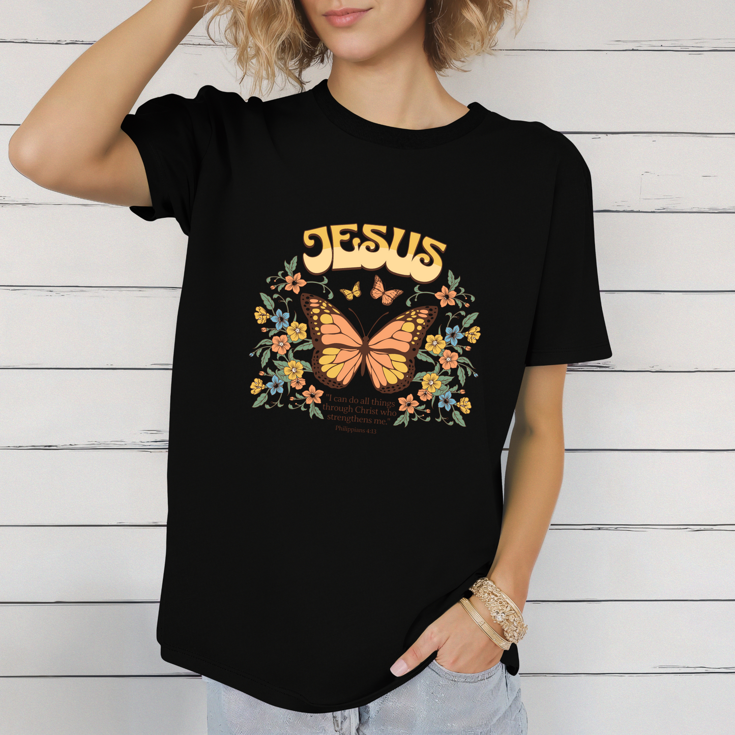 Jesus Butterfly Unisex Soft style T-Shirt