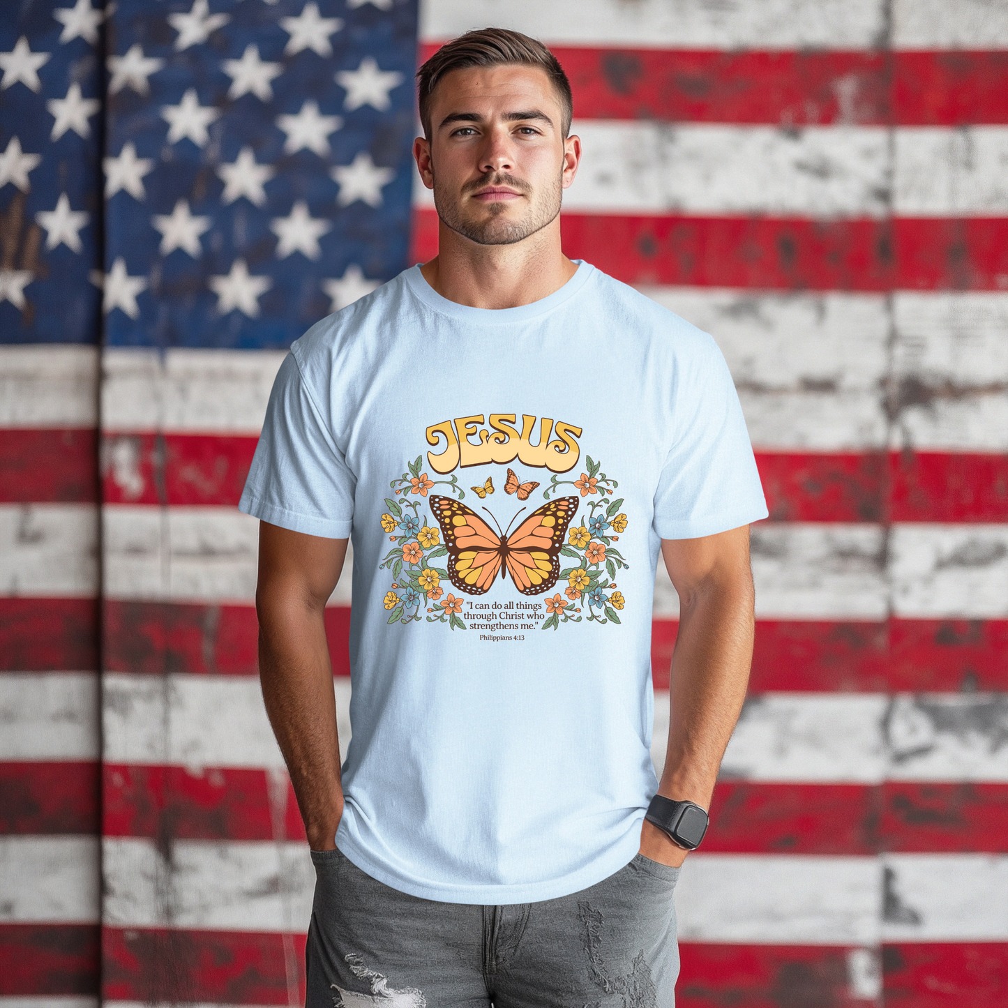 Jesus Butterfly Unisex Soft style T-Shirt