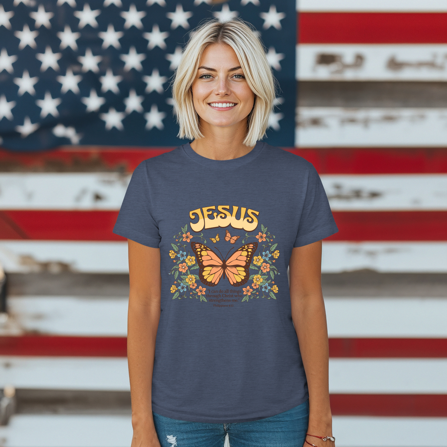 Jesus Butterfly Unisex Soft style T-Shirt