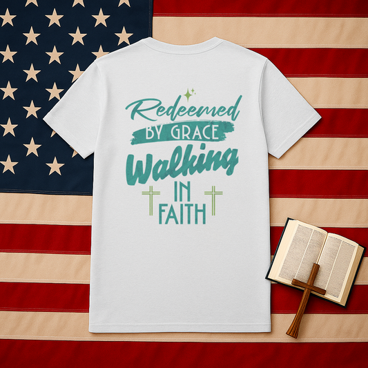 Redeemed by Grace Shirt Faith-Inspired Unisex Soft style T-Shirt
