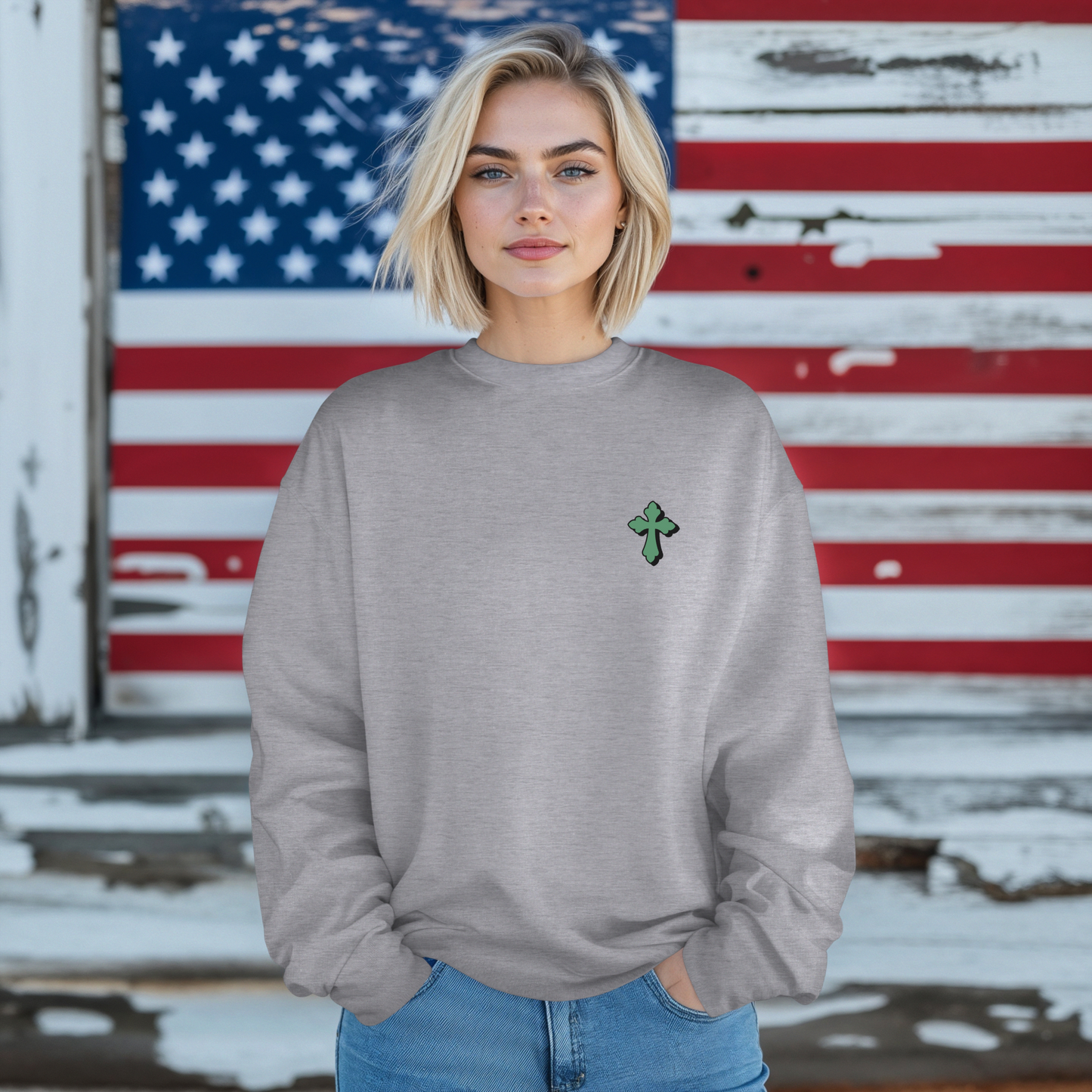 Unbreakable Faith Themed Unisex Sweatshirt