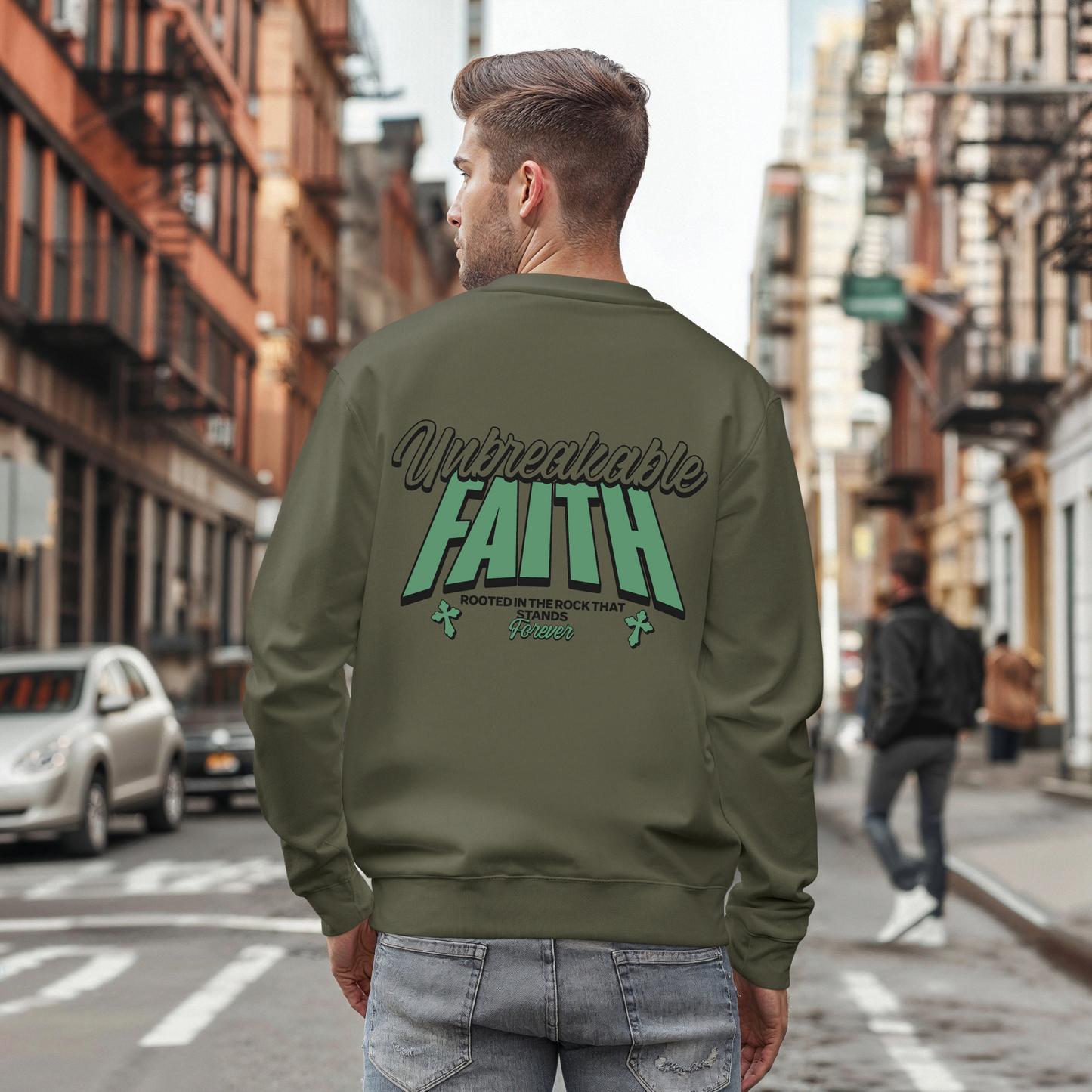 Unbreakable Faith Themed Unisex Sweatshirt