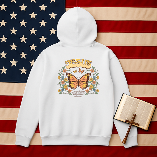 Butterfly JESUS Design Unisex Hoodie