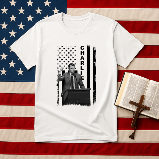 Vintage Charlie Kirk Inspired Graphic Unisex Tee
