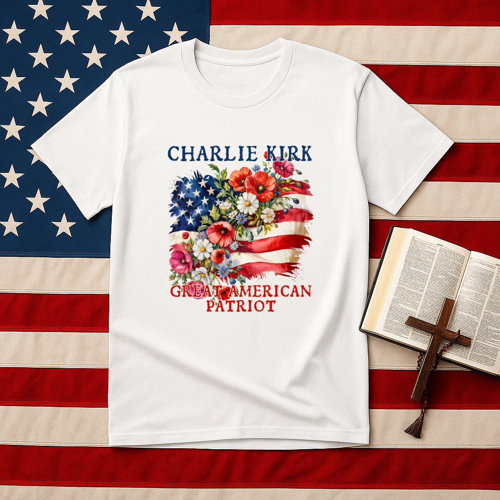 Patriotic Graphic T-Shirt, Charlie Kirk American Pride Unisex Tee