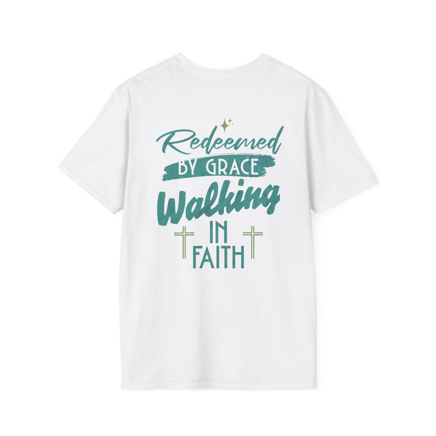Redeemed by Grace Shirt Faith-Inspired Unisex Soft style T-Shirt