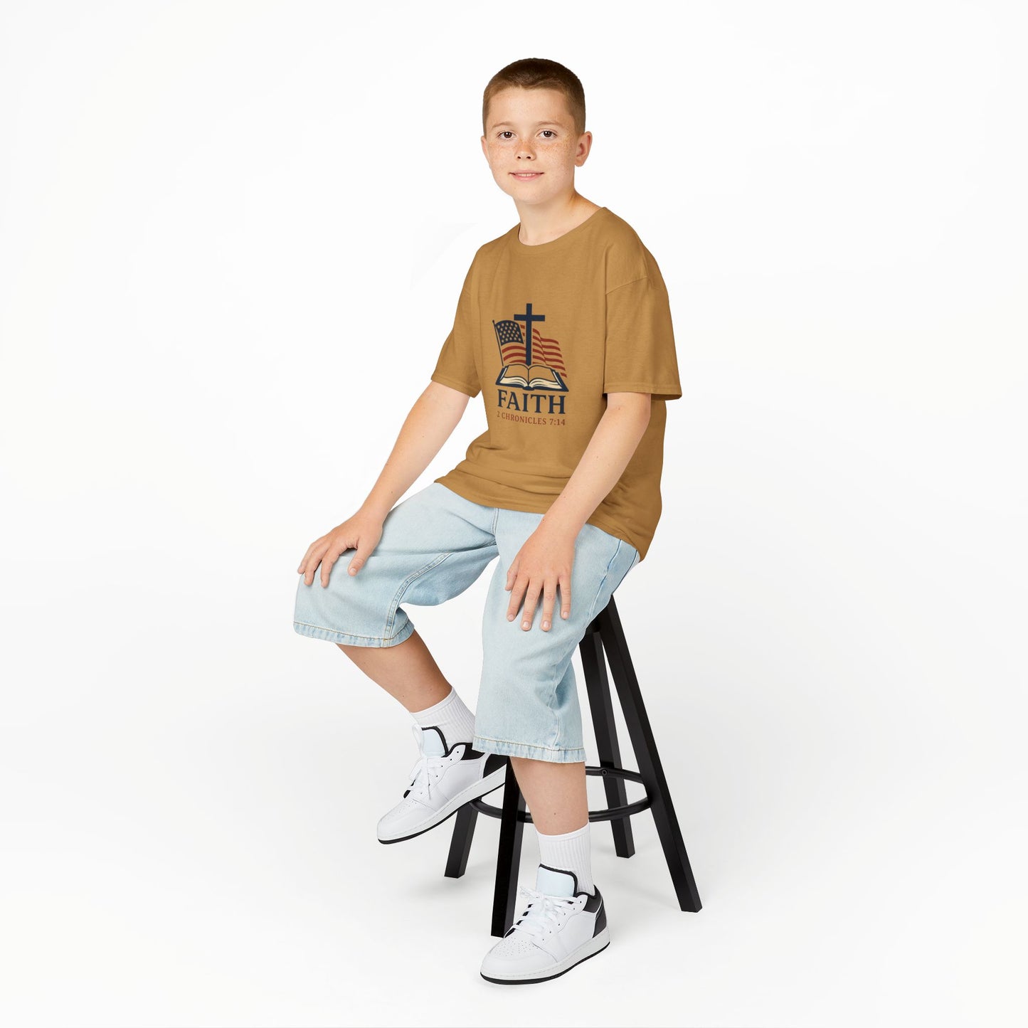 Faith & Freedom 2 Chronicles 7:14 Inspired Christian Kids Shirt