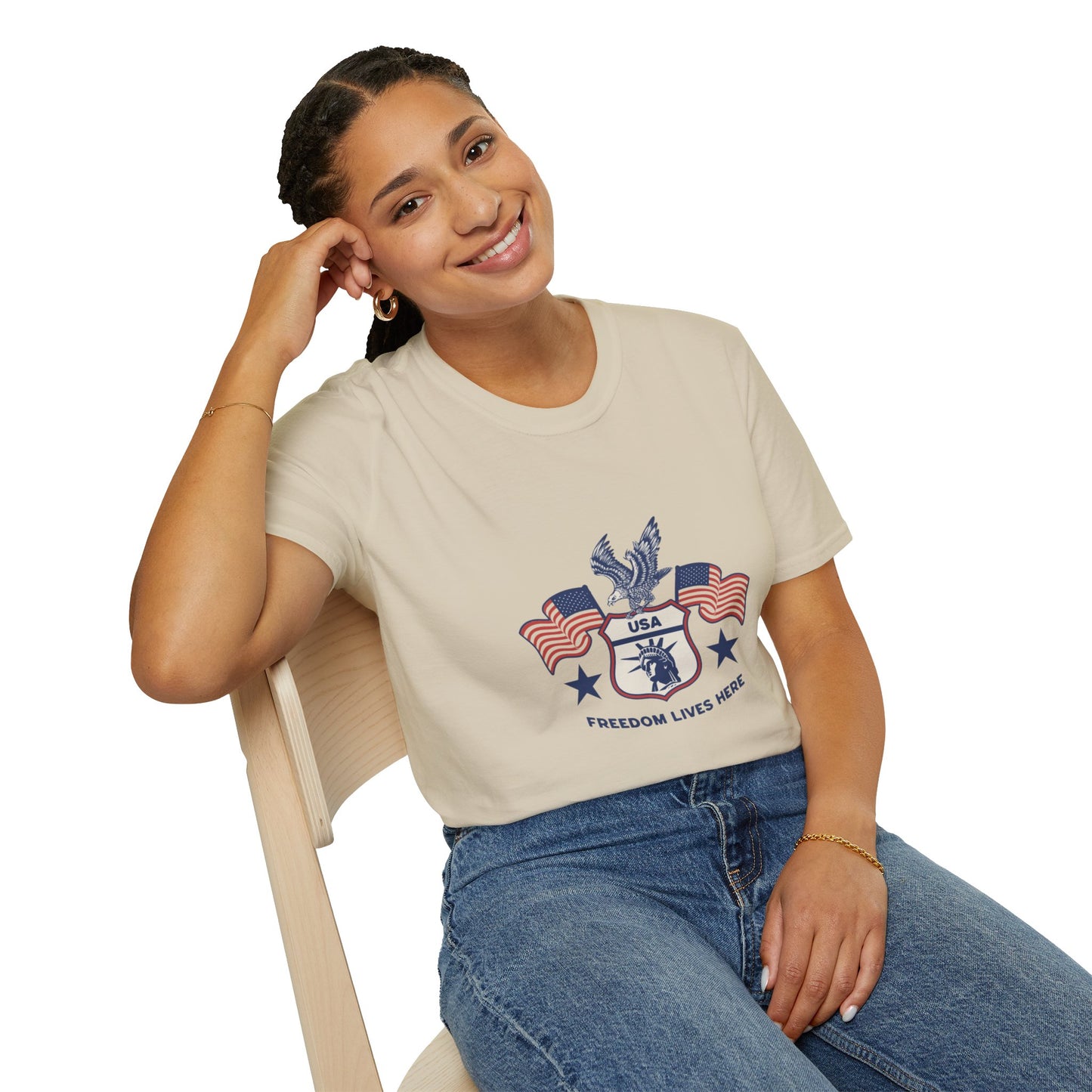 USA Freedom Lives Here Patriotic Unisex Shirt