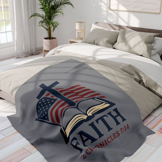 Faith Velveteen Plush Blanket