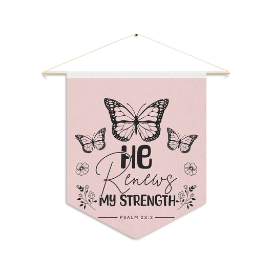 Inspirational Pennant Banner with Butterflies Home Decor