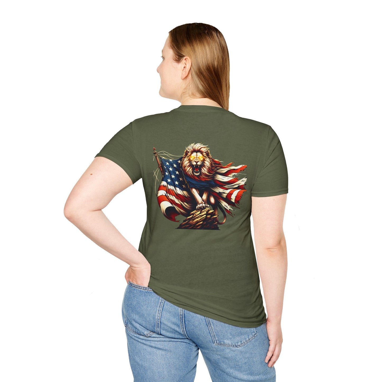 Lion of Judah USA Flag Unisex T-Shirt