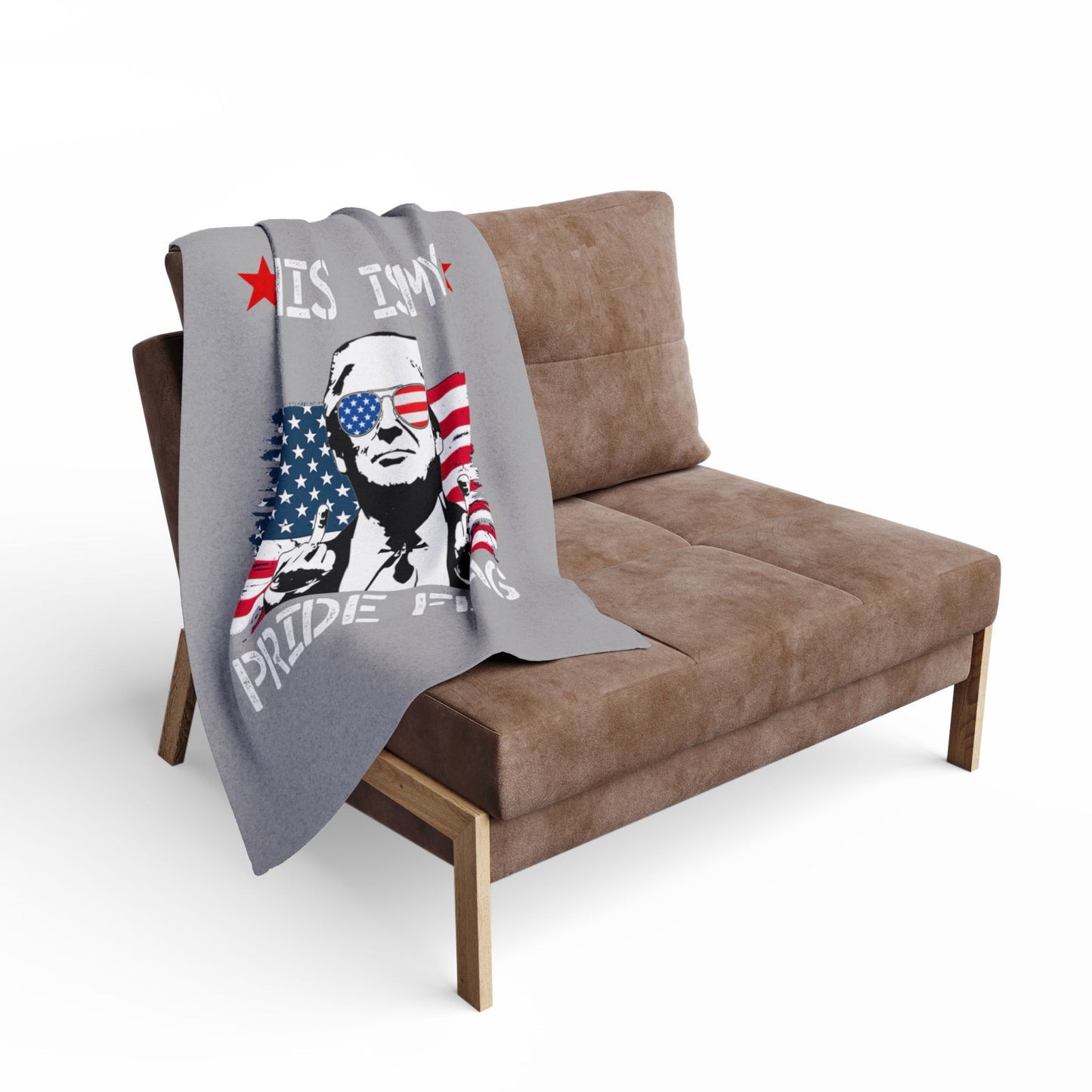 Trump Fleece Blanket USA Flag Design