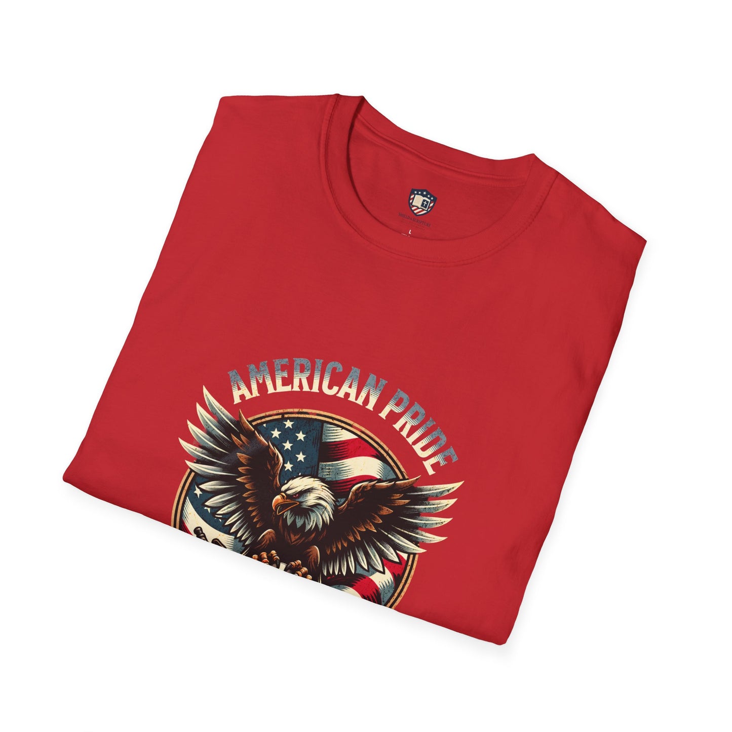 American Pride Eagle -Courage never Retreats Unisex T-Shirt