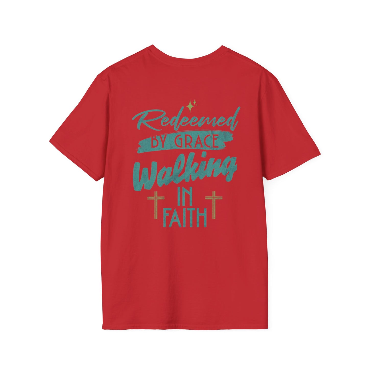 Redeemed by Grace Shirt Faith-Inspired Unisex Soft style T-Shirt