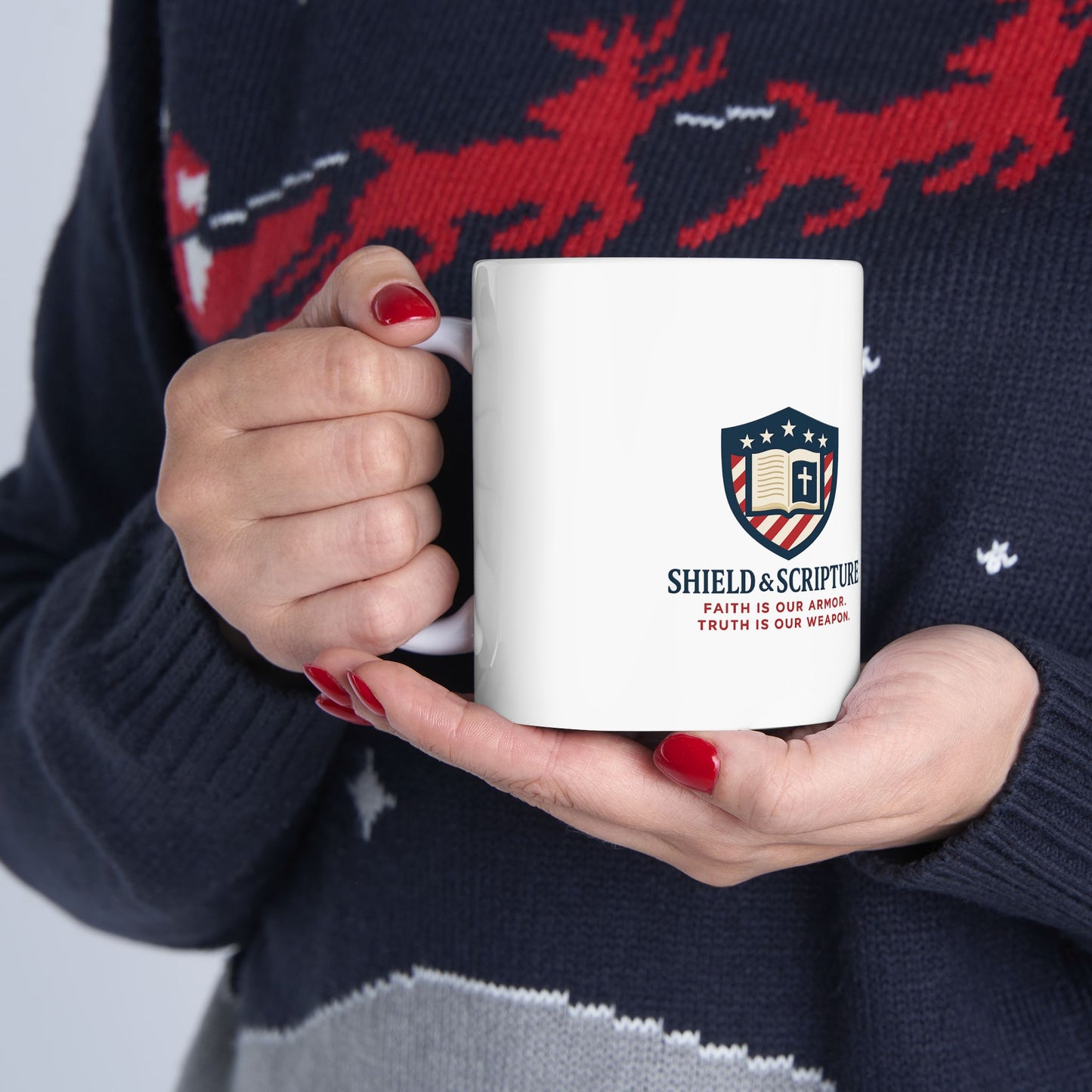 Shield & Scripture Ceramic Mug