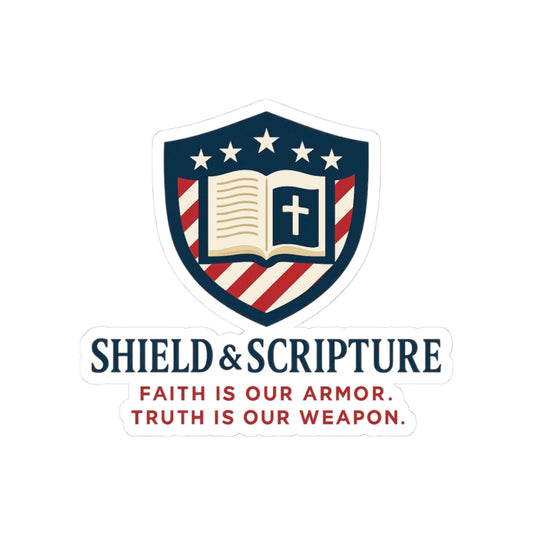 Shield & Scripture Kiss-Cut Stickers
